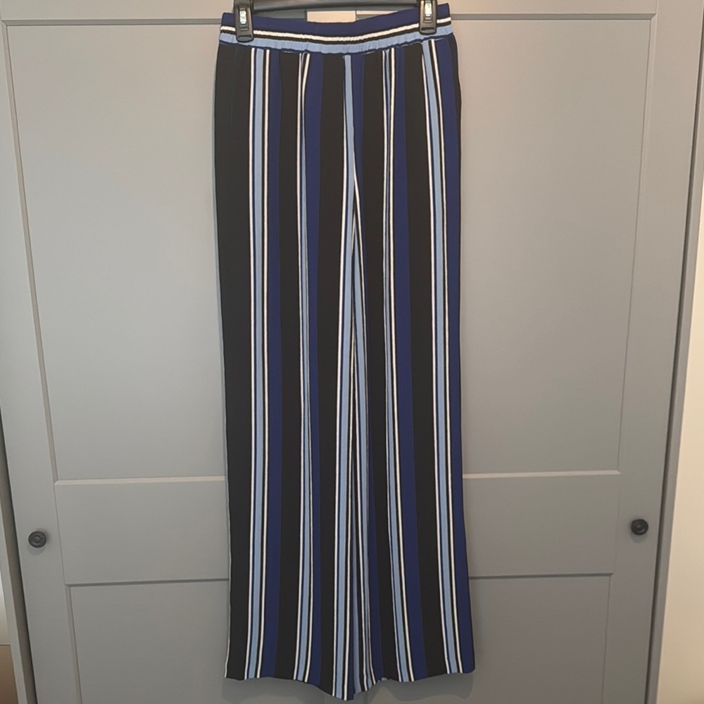 Forever 21 Black and Blue Wide Leg Pants